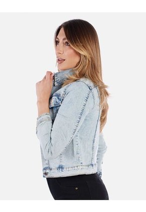Chaqueta Jean Azul Oscuro Mujer