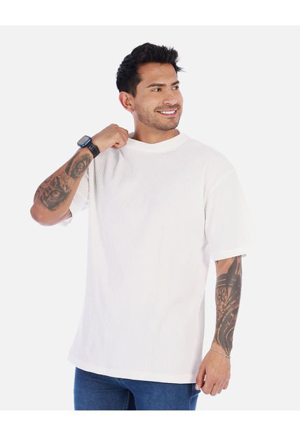 Camiseta Casual Cuello Alto Para Hombre 