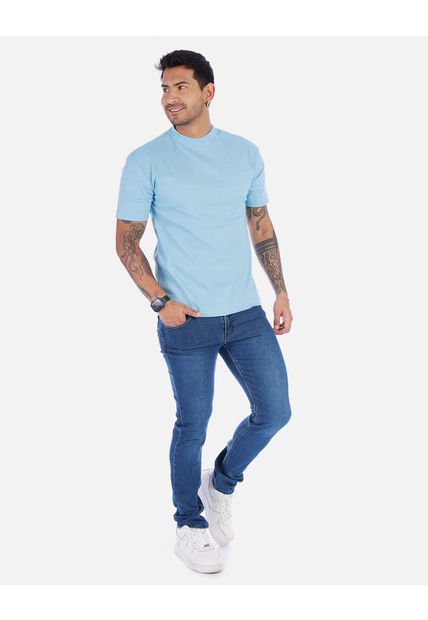 Camiseta Casual Cuello Alto Para Hombre 