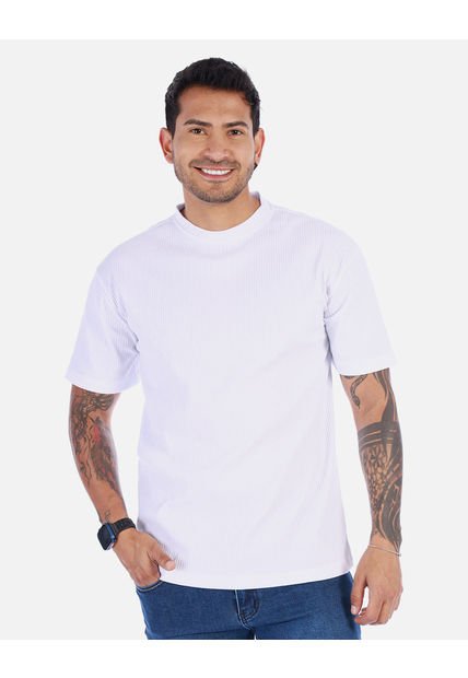 Camiseta Casual Cuello Alto Para Hombre 