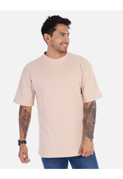 Camiseta Casual Cuello Alto Para Hombre 