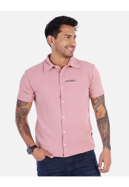 Camisa Tipo Polo Con Botones Para Hombre