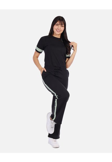 Conjunto Deportivo Con Franjas Laterales Para Mujer