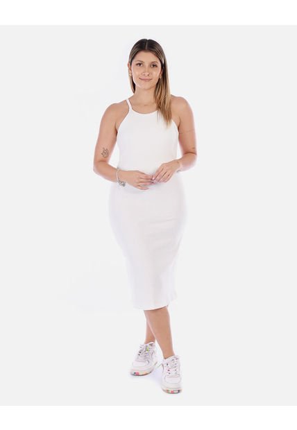 Vestido Acanalado Para Mujer