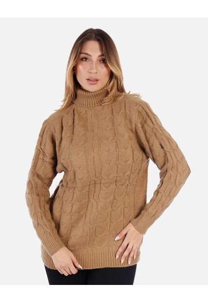 Suéter Tejido Cuello Alto Mujer