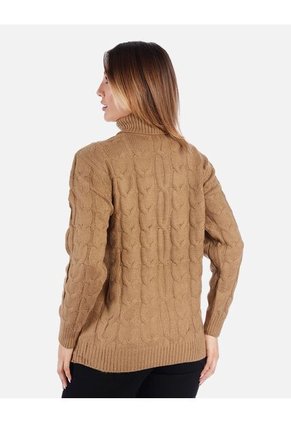 Suéter Tejido Cuello Alto Mujer