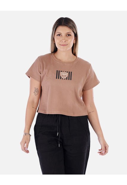 Camiseta Con Mangas Cortas Y Cuello Redondo