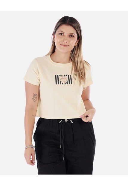Camiseta Con Mangas Cortas Y Cuello Redondo