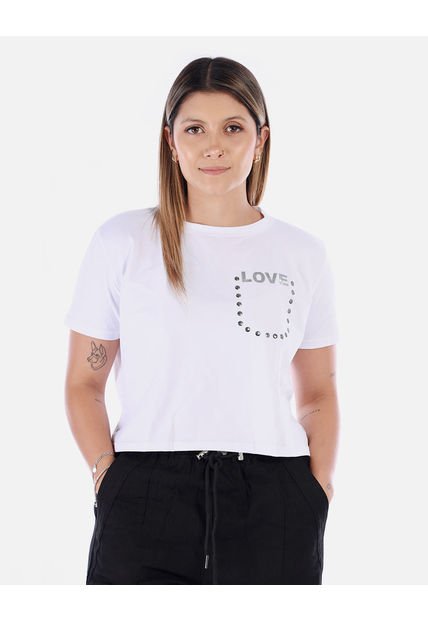 Camiseta Con Mangas Cortas Y Cuello Redondo