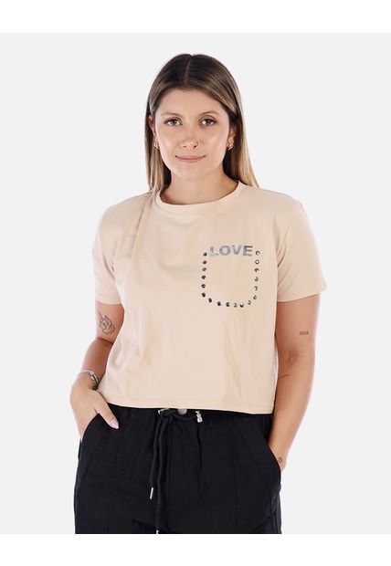 Camiseta Con Mangas Cortas Y Cuello Redondo