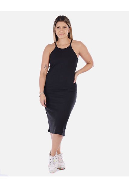 Vestido Acanalado Para Mujer