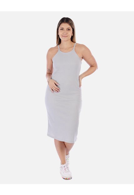 Vestido Acanalado Para Mujer