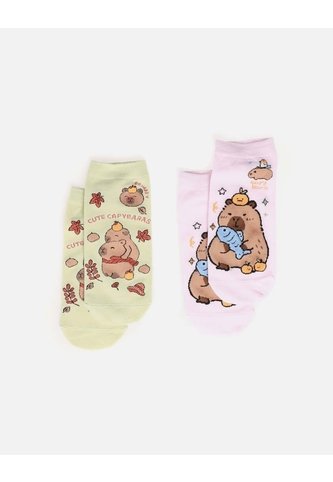 Medias Set X2 Con Diseño Capibara Arequipe