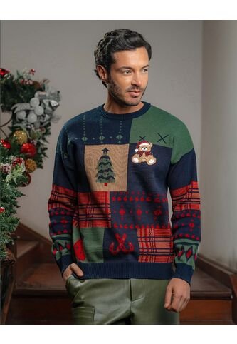 Buzo Navideño Patchwork Para Hombre Arequipe