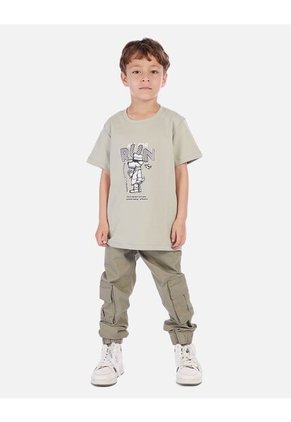 Jogger Cargo Para Niño Con Bolsillos Laterales Y Pretina Ajustable