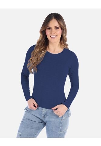 Camiseta Manga Larga Básica Para Mujer Arequipe