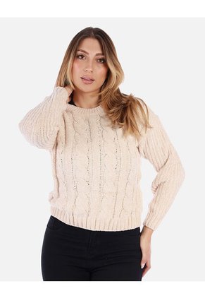 Suéter Tejido Manga Larga Mujer