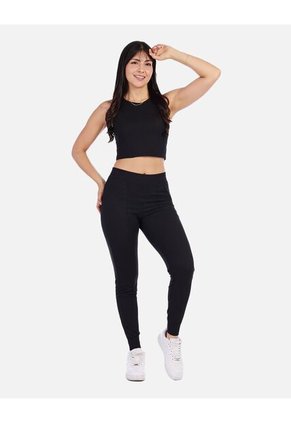 Conjunto Casual Mujer En Canalé Con Top Crop Y Jogger Cómodo