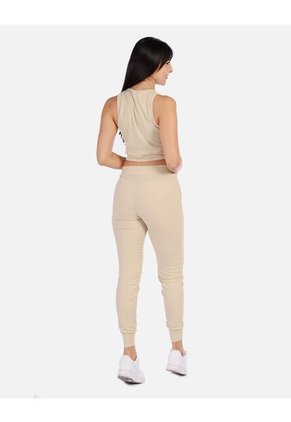 Conjunto Casual Mujer En Canalé Con Top Crop Y Jogger Cómodo