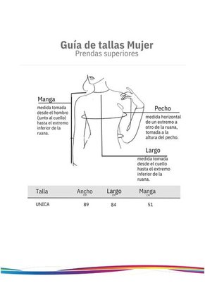 Ruana Tejida Amplia Mujer