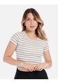 Camiseta De Rayas Ajustada De Mujer En Tejido Suave de Arequipe