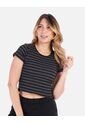 Camiseta De Rayas Ajustada De Mujer En Tejido Suave de Arequipe