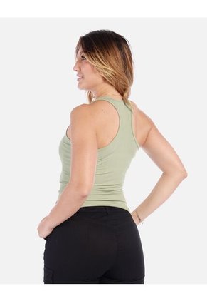 Camiseta Corta Ajustada De Mujer En Tejido Suave Y Liviano