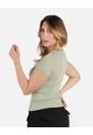 Camiseta Escote En V Ajustada De Mujer En Tejido Suave de Arequipe