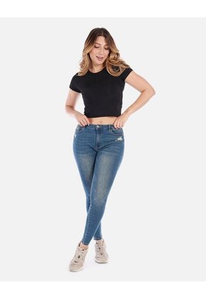 Camiseta Manga Sisa Ajustada Para Mujer En Tejido Suave