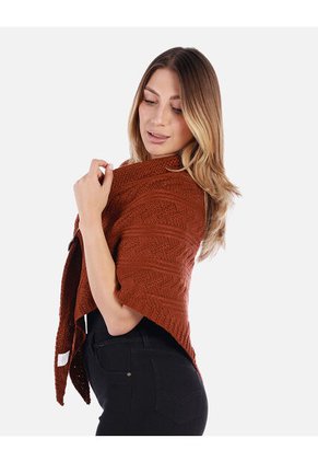 Ruana Tipo Chal Mujer Con Broche