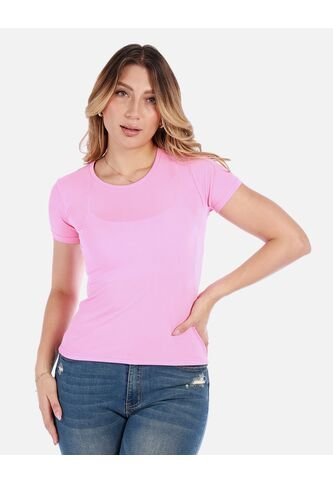 Camiseta Básica Ajustada De Mujer En Tejido Suave Arequipe