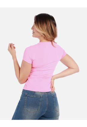 Camiseta Básica Ajustada De Mujer En Tejido Suave