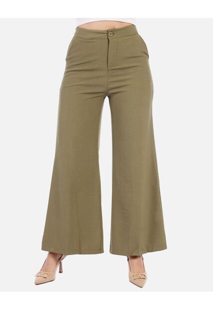 Pantalón Bota Ancha Verde Mujer