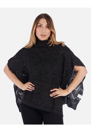 Ruana Tejida Manga Corta Mujer