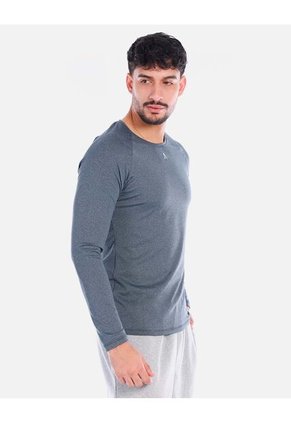 Camiseta Deportiva Hombre Manga Larga Ajuste Fit