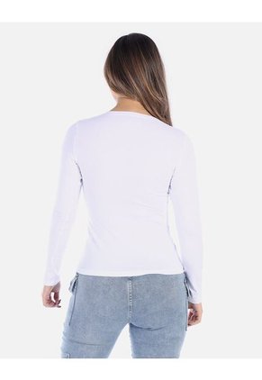 Camiseta Manga Larga Básica Para Mujer