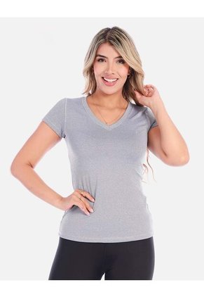 Camiseta Deportiva Mujer Con Cuello En V