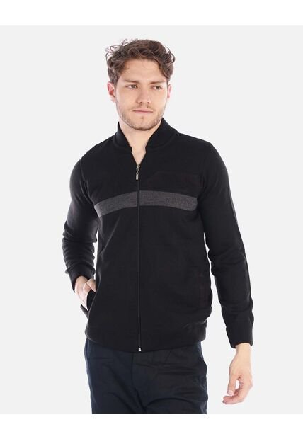 Chaqueta Tejida Para Hombre Con Cierre Frontal