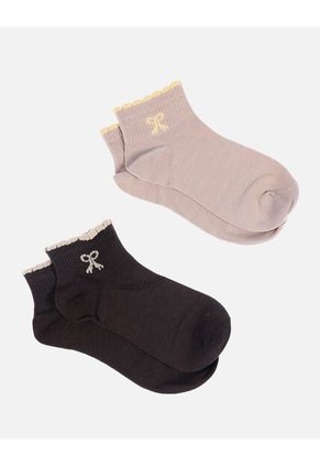 Pack X2 Media Tobillera Con Moño