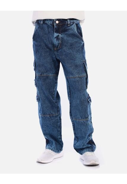 Jean Cargo Para Hombre Estilo Utilitario