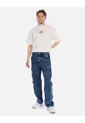 Jean Cargo Para Hombre Estilo Utilitario