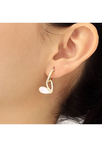 Aretes Dorados De Corazón