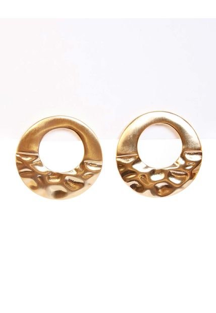 Aretes Dorados Bold Con Textura