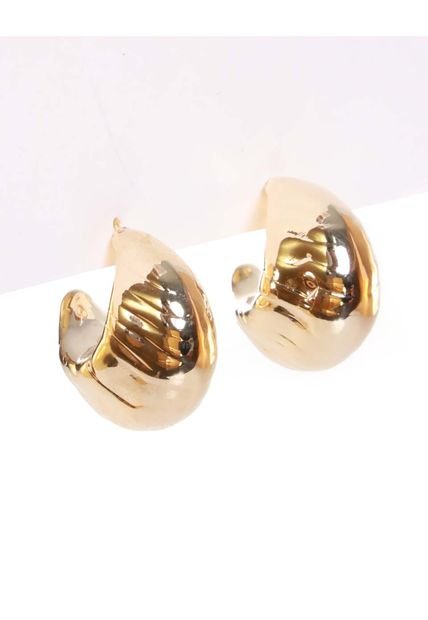 Aretes Bold Media Luna Texturizado