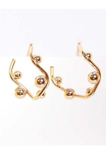 Aretes Con Perlas Doradas