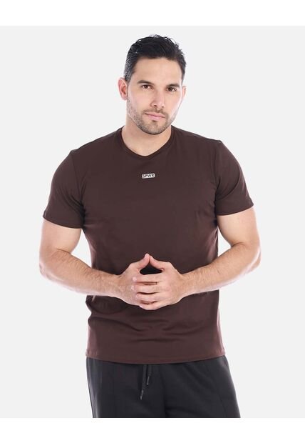 Camiseta Básica Hombre Café