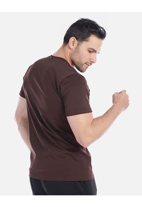 Camiseta Básica Hombre Café