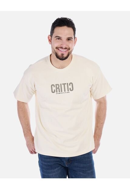 Camiseta Ajustada De Hombre Cuello Redondo