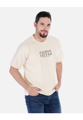 Camiseta Ajustada De Hombre Cuello Redondo