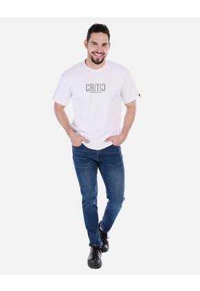 Camiseta Ajustada De Hombre Cuello Redondo